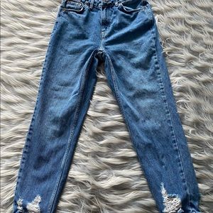 Ladies top shop mom jeans.